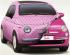 Pink Fiat 500 -   50-  . 